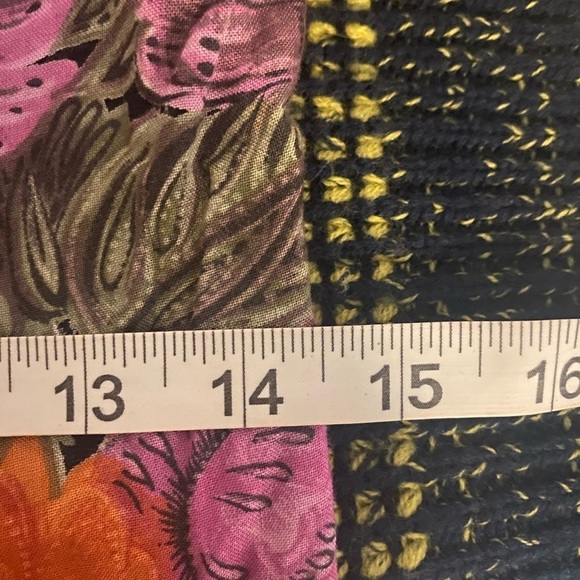 Vintage Floral La Belle Fashion Dress Oversized Buttons Sz Small - Picture 6 of 10